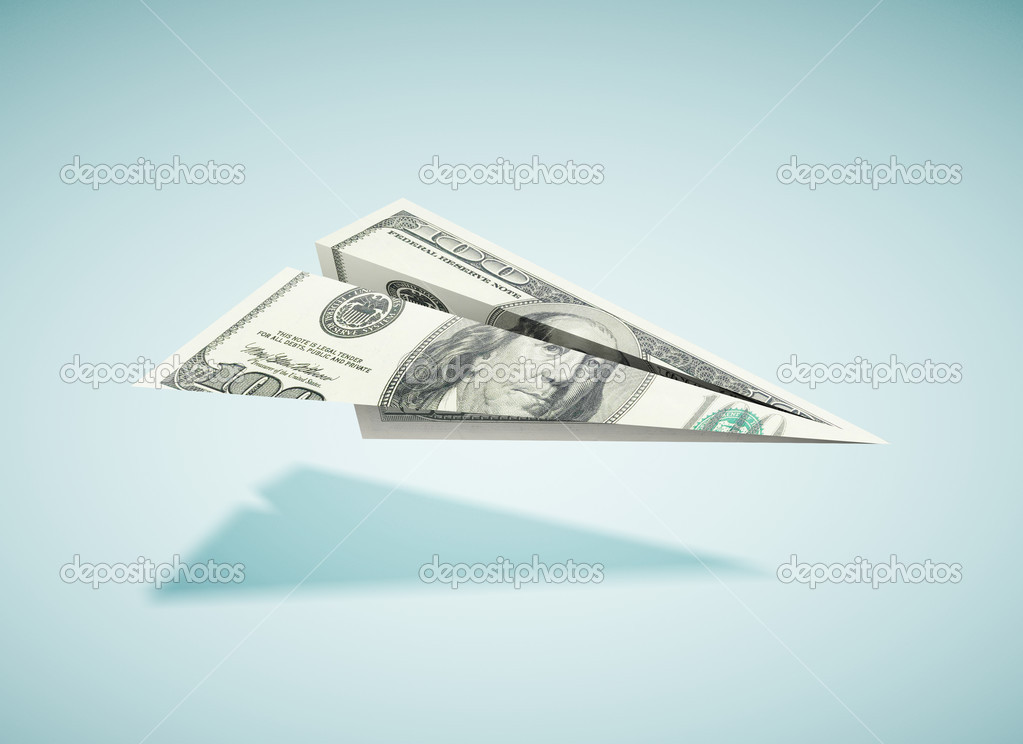 paper dollar plane