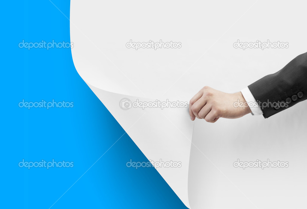 hand turns white paper