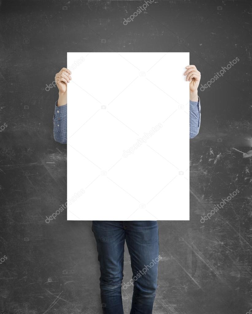 hipster holding paper