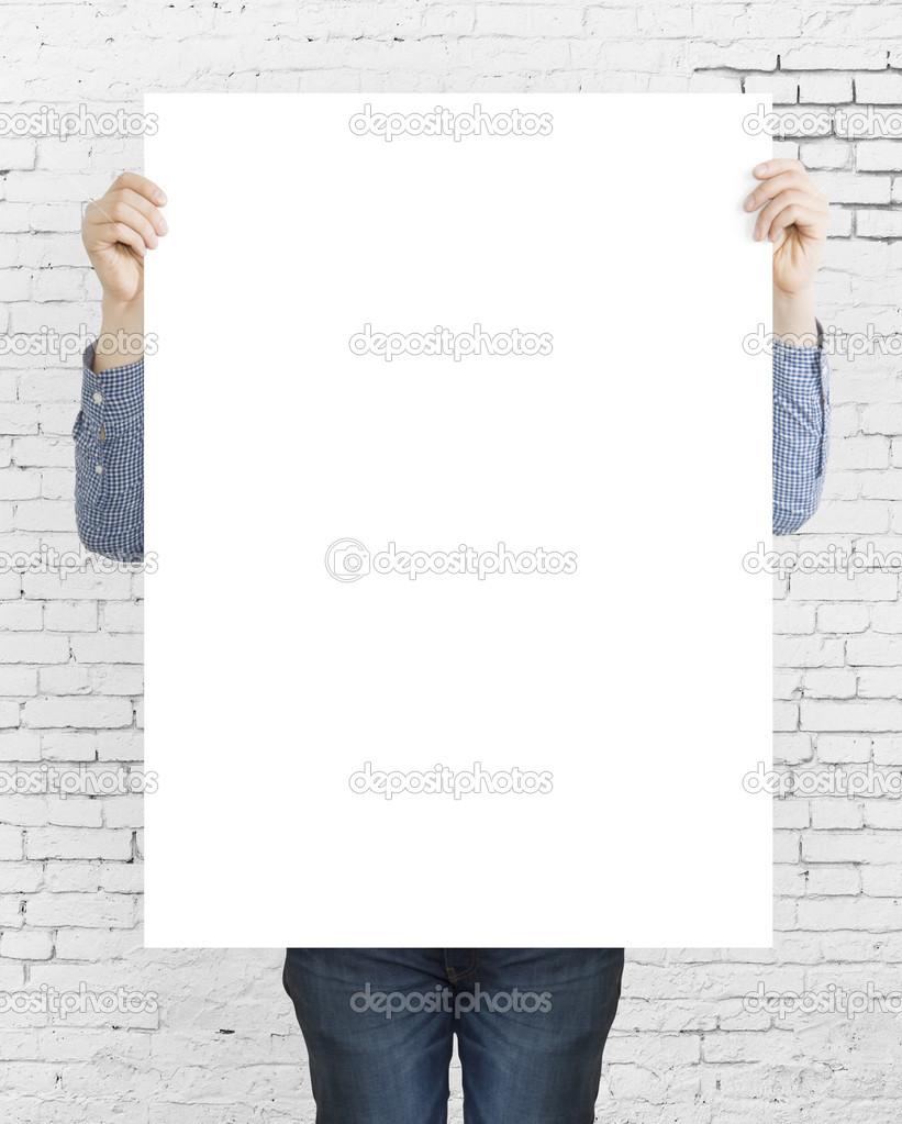 hipster holding paper
