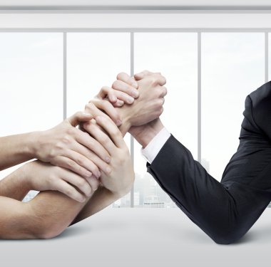 business arm wrestling clipart