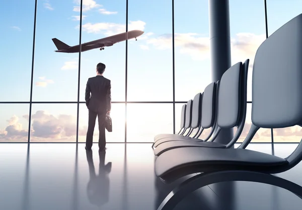 Man in airport — Stock Photo, Image