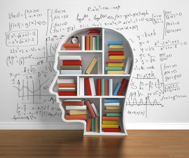 kitaplıkta kitap