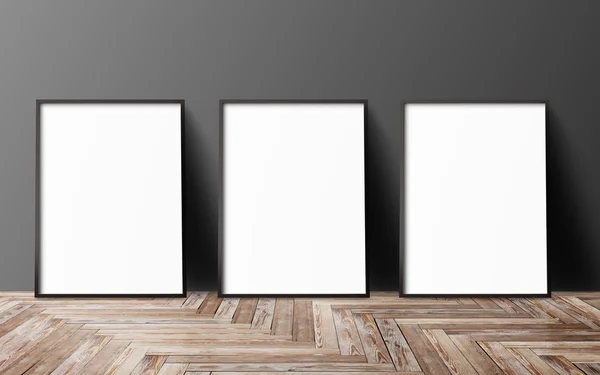 Três cartaz em branco — Fotografia de Stock
