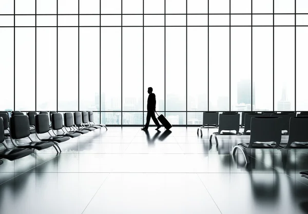 Mann am Flughafen — Stockfoto
