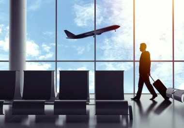işadamı Havaalanı içinde yürüyüş