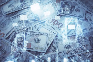 İki kez e-mail 'e maruz kalmışsın. Hesap özgeçmişinden para çekmişsin. Bağlantı kavramı.