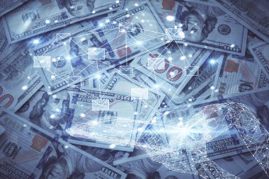 İki kez e-mail 'e maruz kalmışsın. Hesap özgeçmişinden para çekmişsin. Bağlantı kavramı.