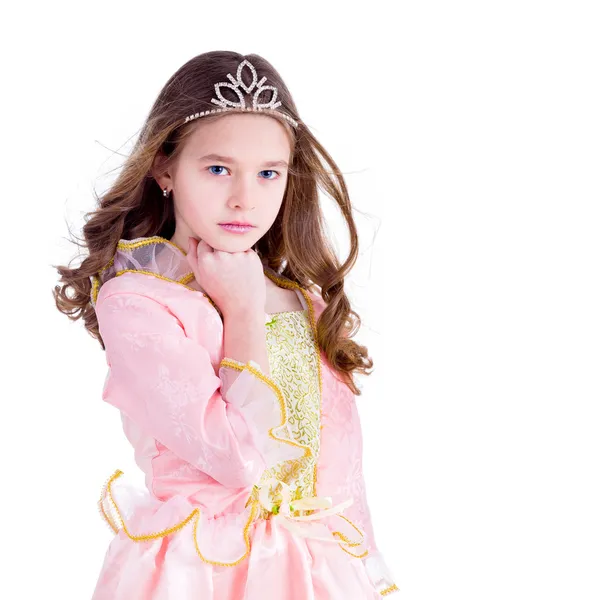 Chica joven vestida como una princesa — Foto de Stock