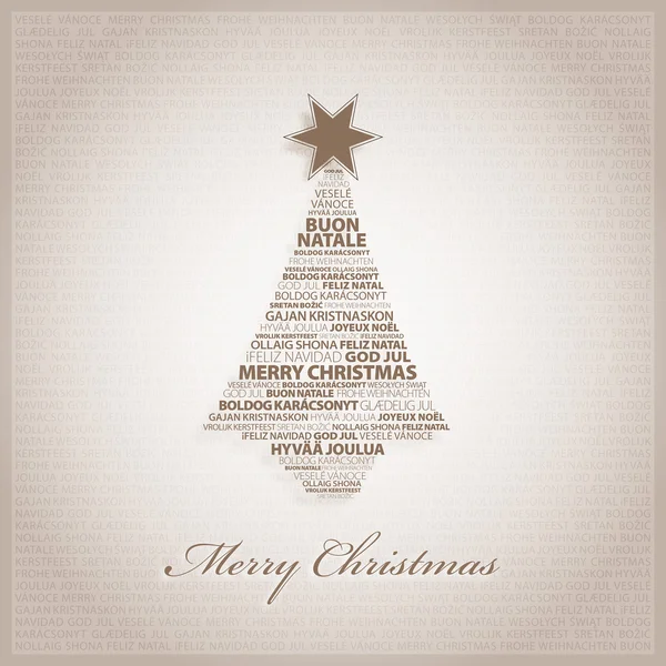 Greeting card with Christmas tree — Stock Photo, Image