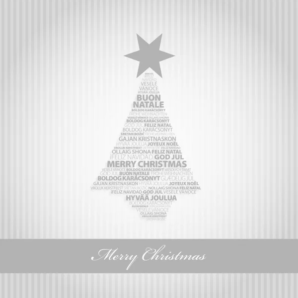 Grußkarte mit Weihnachtsbaum Stockfoto