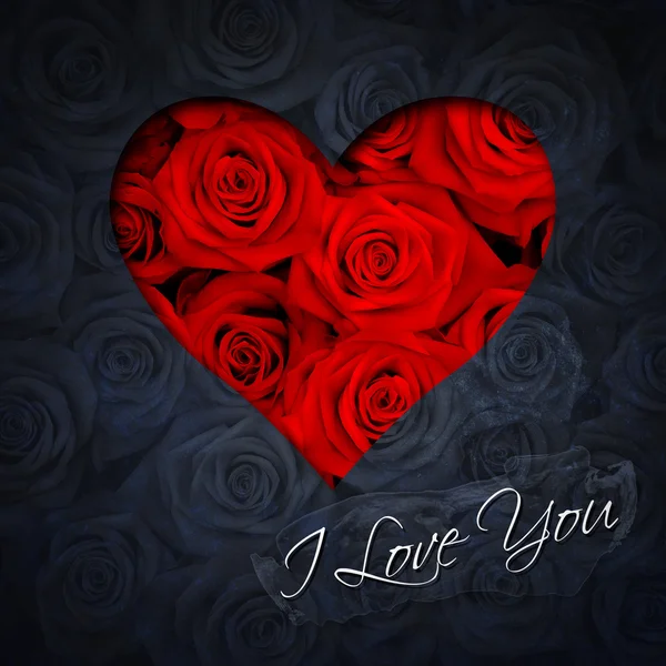 Серце з червоних троянд Ліцензійні Стокові Фото
