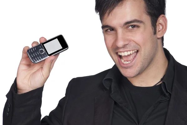 Zakenman en mobiele telefoon — Stockfoto