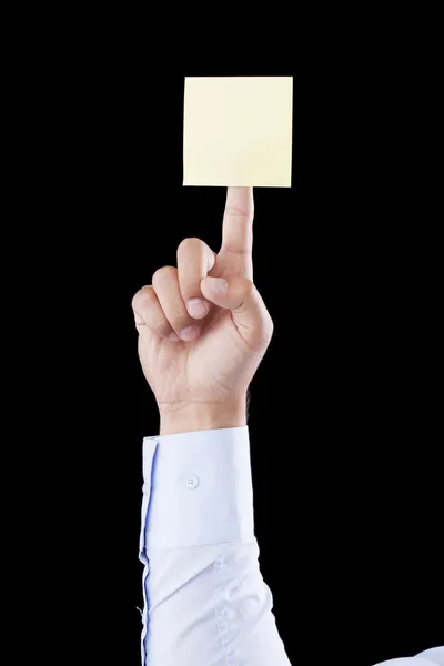 Yellow blank card — Stock Photo, Image