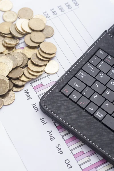 Laptop and money — Stock Photo, Image