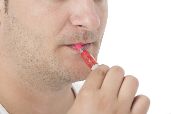 Man smoking Electric Cigarette — Stock Photo, Image