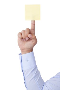 üstünde parmak boş sarı Not