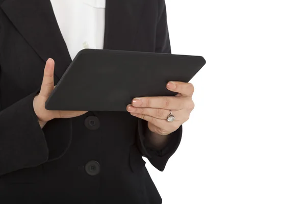 Firma kobiece professional za pomocą cyfrowego tabletu — Zdjęcie stockowe