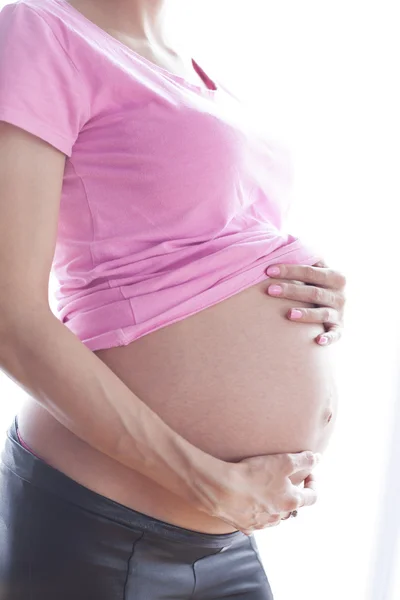 Pregnancy women, silhouette — Stock Photo, Image