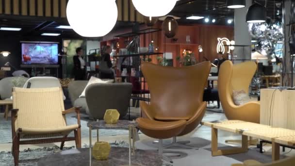 Helsinki Finnland August 2022 Helsinki International Design Festival 2022 Showroom — Stockvideo