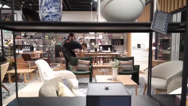 Helsinki Finland August 2022 Helsinki International Design Festival 2022 Showroom — Stock Video