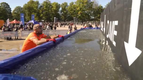 Helsinki Finlândia Setembro 2022 Tough Viking Uma Corrida Internacional Obstáculos — Vídeo de Stock