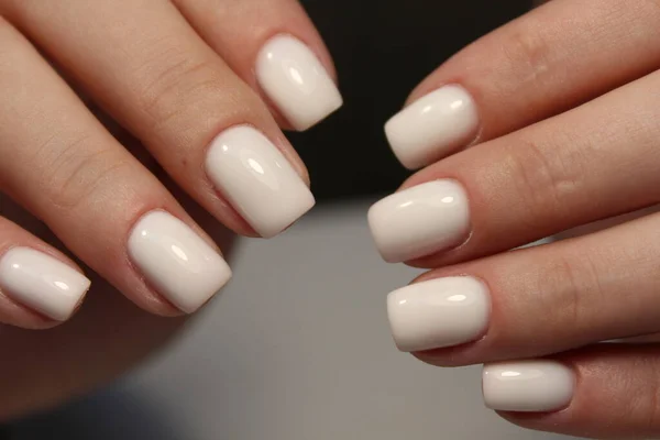 Nail Polish Art Manicure Colored Nail Polish Beauty Hands Stylish — Stock Photo, Image
