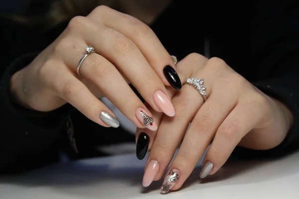 Запаліть Польську Art Manicure Colored Nail Polish Красиві Руки Стійкі — стокове фото