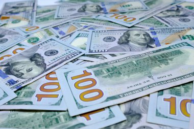 Para için. 100 dolarlık banknotların arkaplanı
