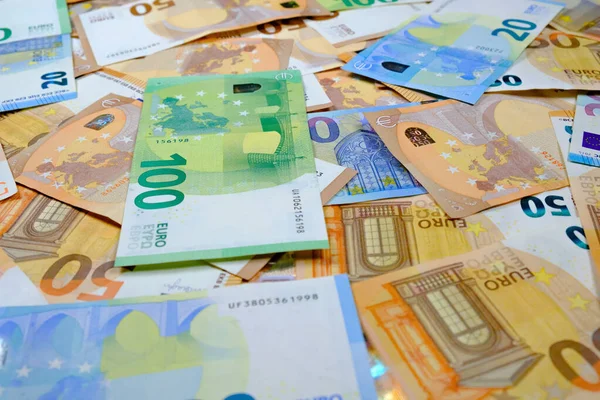 Dinheiro Notas Euro Antecedentes Moeda Europeia — Fotografia de Stock