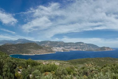 Beautiful panoramic view of Kalkan village and Turquoise Coast of Turkey