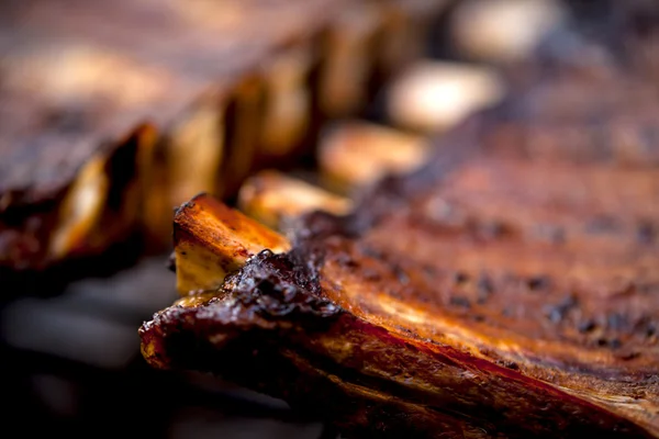 Grillezett marhahús bordák. — Stock Fotó