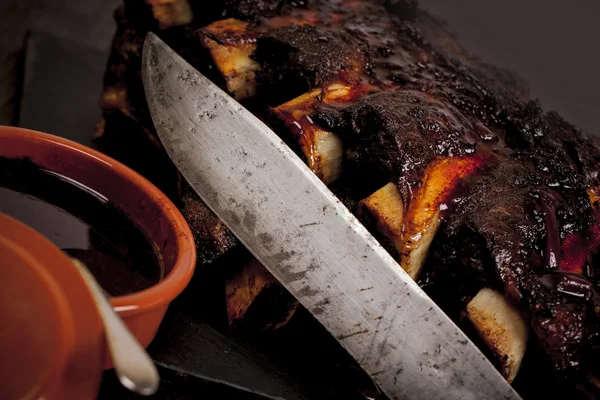 Barbequed beef ribs. — Stock Photo, Image