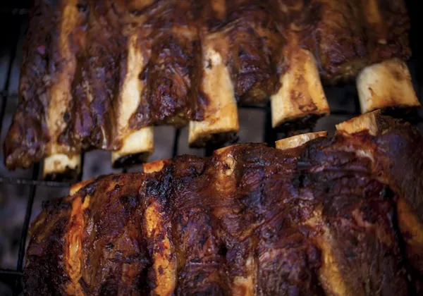 Barbequed beef ribs. — Stock Photo, Image