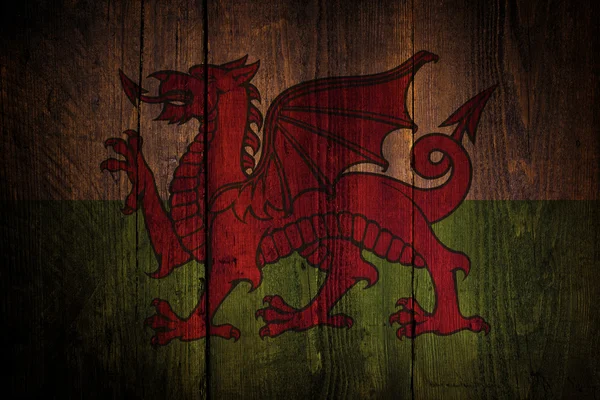 Walisische Flagge. — Stockfoto