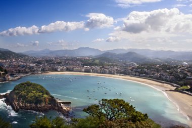 Deniz kabuğu Plajı, san sebastian, Bask Ülkesi, İspanya