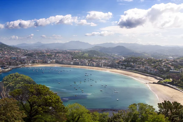 Powłoki plaży w san sebastian, Kraj Basków, Hiszpania — Zdjęcie stockowe