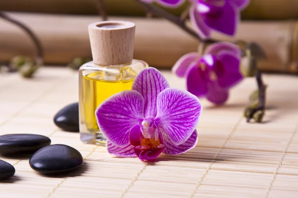 Aromatisk oljemassage flaska — Stockfoto