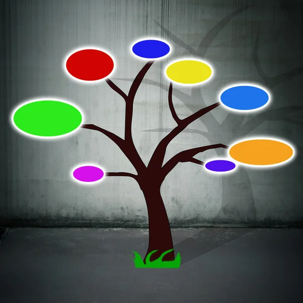 Tree chart, concetto di sviluppo aziendale e idee — Foto Stock