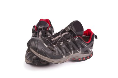 Beyaz arka plan, moda ve ayakkabı izole spor ayakkabı