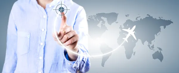 Uçan adam kavramı tatil ve hedefleri seçerek