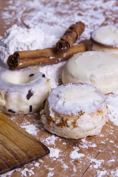 Sfondo di cracker artigianali tradizionali — Foto Stock