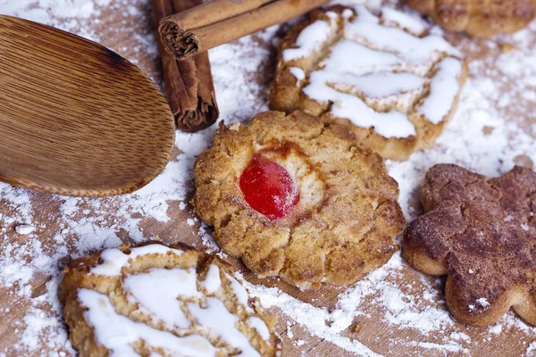 Background of traditional artisan crackers — Stock Photo, Image