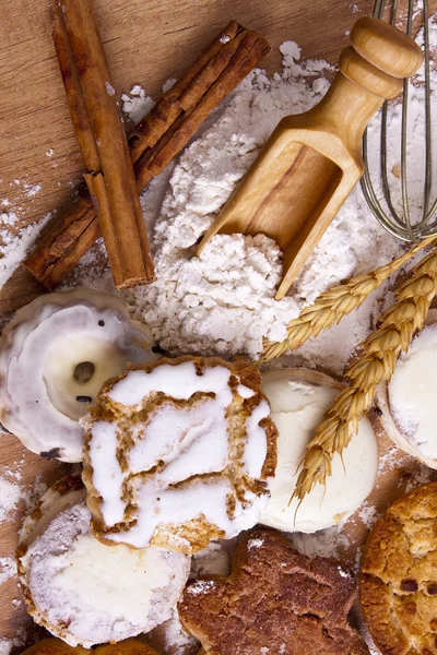 Background of traditional artisan crackers — Stock Photo, Image