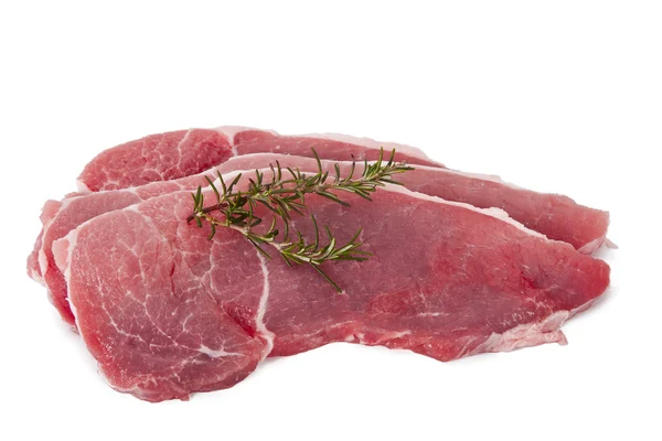 Carne isolada sobre fundo branco — Fotografia de Stock