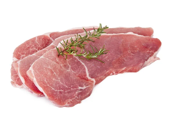Vlees geïsoleerd op witte achtergrond — Stockfoto
