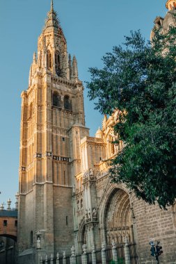 Toledo, İspanya katedralinin peyzaj ve ayrıntıları