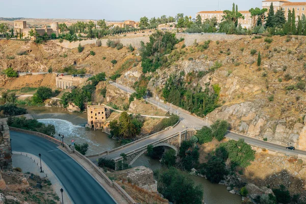 Landschaft Des Tajo Flusses Durch Toledo Spanien — Stockfoto
