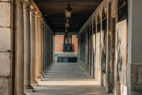 Krajina Detail Architektury Náměstí Starosta Toledu Španělsko — Stock fotografie