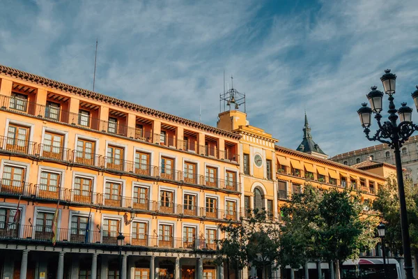 Landskap Och Detaljer Arkitekturen Torget Borgmästare Toledo Spanien — Stockfoto